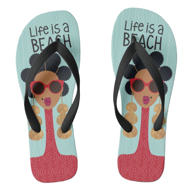 Das Leben ist ein Beach Flip Flops (Fußbett)