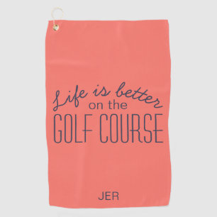 Das Leben ist ein besseres Golf-Zitat-Korridor S Golfhandtuch