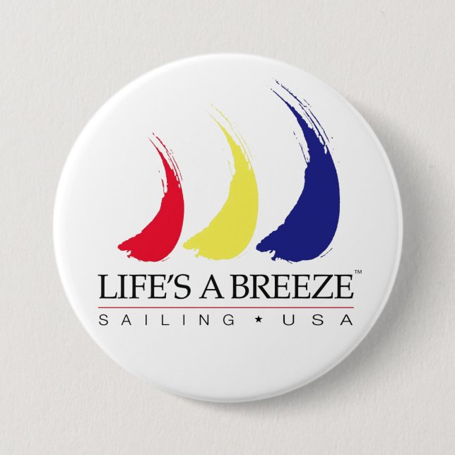 Das Leben ist ein Breeze®_Paint-The-Wind_Sailing Button (Vorderseite)