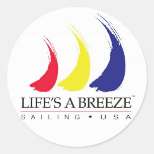 Das Leben ist ein Breeze®_Paint-The-Wind_Sailing U Runder Aufkleber