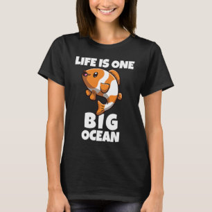 Das Leben ist ein Clownfischkrebs im großen Ozean T-Shirt