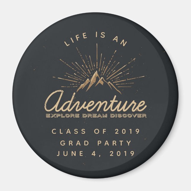 Das Leben ist ein Erlebnisberg mit den goldenen So Magnet (Vorne)