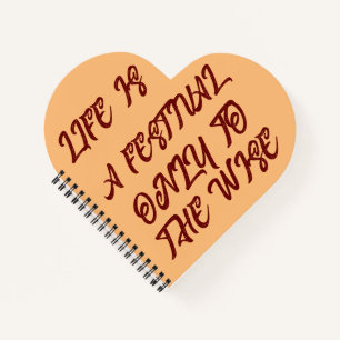 Das Leben ist ein Festival MOTIVIEREND T - SHIRT Notizbuch