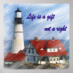 Das Leben ist ein Geschenk Poster