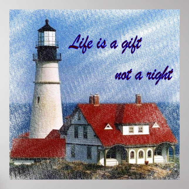 Das Leben ist ein Geschenk Poster (Vorne)