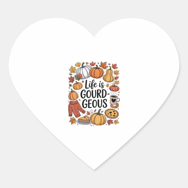 Das Leben ist ein gourgotischer Fall Herz-Aufkleber (Vorderseite)