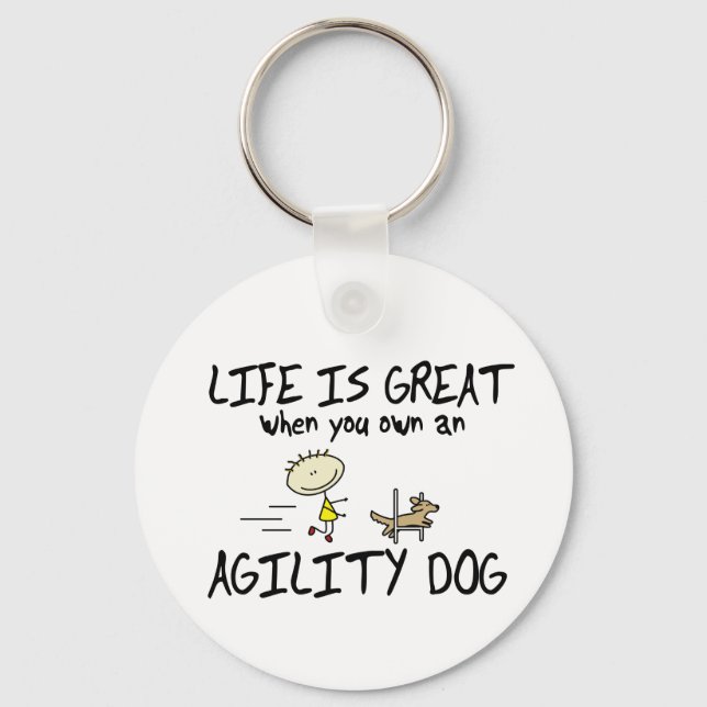 Das Leben ist ein großartiges Agility Schlüsselanh Schlüsselanhänger (Vorderseite)