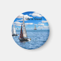 Das Leben ist ein gutes Segelmagnet