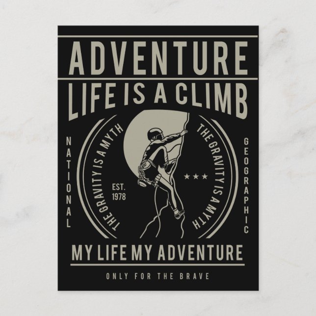Das Leben ist ein Höhepunkt | My Life My Adventure Postkarte (Vorderseite)