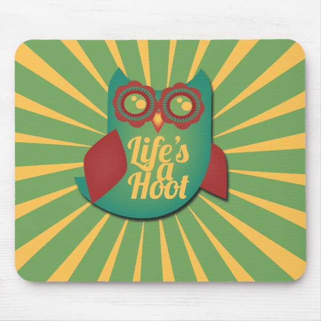 Das Leben ist ein Kinderspiel Eule Mousepad (Vorne)