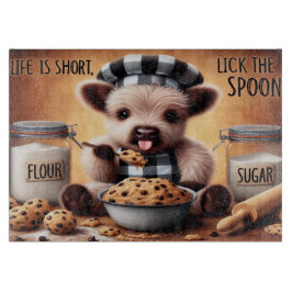 Das Leben ist ein Kurzes Kuhschneidbrett Schneidebrett