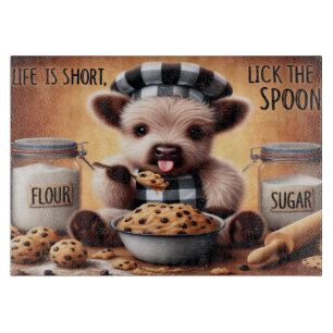 Das Leben ist ein Kurzes Kuhschneidbrett Schneidebrett