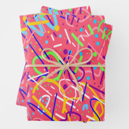 Das Leben ist ein Party Geschenkpapier Set