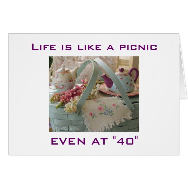 DAS LEBEN IST EIN PICNISCHER AUCH MIT "40" (Vorderseite (Horizontal))