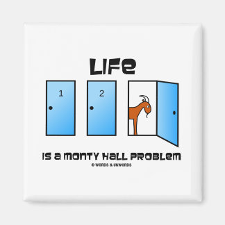Das Leben ist ein Problem der Monty Hall (drei Tür Magnet