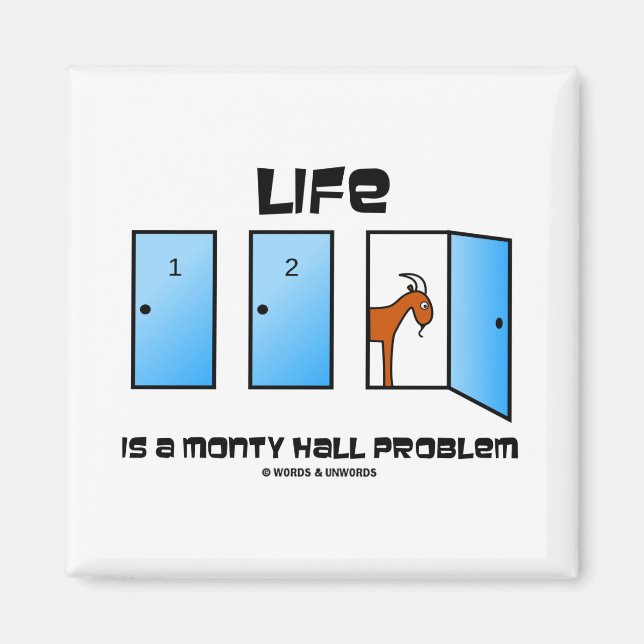 Das Leben ist ein Problem der Monty Hall (drei Tür Magnet (Vorne)