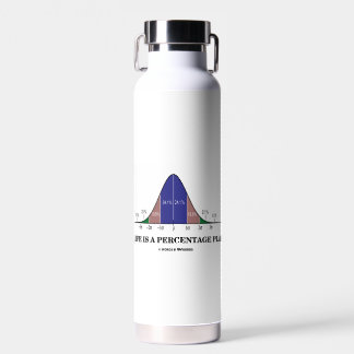 Das Leben ist ein prozentualer Spielstatistik Geek Trinkflasche