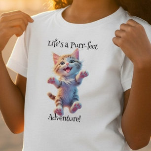 Das Leben ist ein purr-fektes Abenteuer Süßes flie T-Shirt