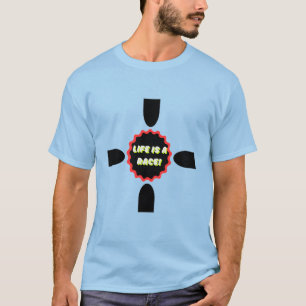 Das Leben ist ein Race - Dynamic Circle Design T-Shirt