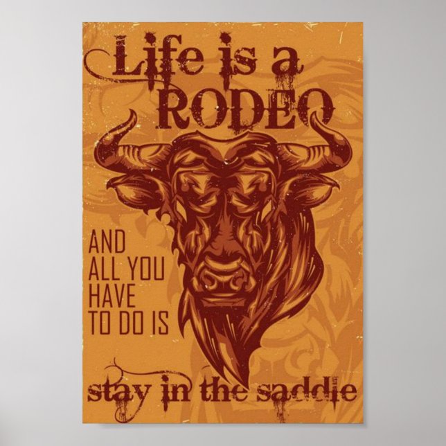 Das Leben ist ein Rodeo Poster (Vorne)