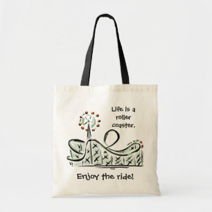 Das Leben ist ein rollender Untersetzer. Genießen  Tragetasche