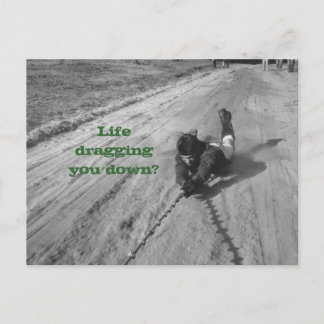 Das Leben ist ein schlechtes Postkartenspiel Postkarte