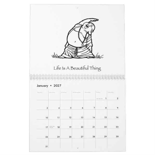 Das Leben ist ein schöner Kalender Sache-Buddhas (Jan 2027)