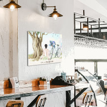 Das Leben ist ein schöner Rad Fahrrad Canvas Print