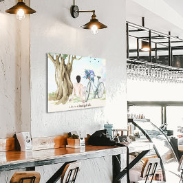 Das Leben ist ein schöner Rad Fahrrad Canvas Print Leinwanddruck