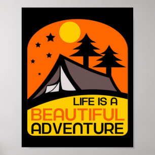 Das Leben ist ein schönes Camping Poster