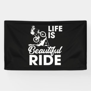 Das Leben ist ein schönes Fahrrad Banner