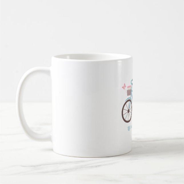 Das Leben ist ein schönes Fahrrad Kaffeetasse (Links)