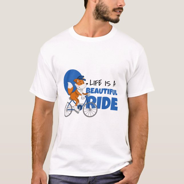 DAS LEBEN IST EIN SCHÖNES FAHRRADFAHRZEUG T-Shirt (Vorderseite)
