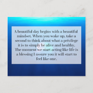 Das Leben ist ein Segen-Zitat Postkarte