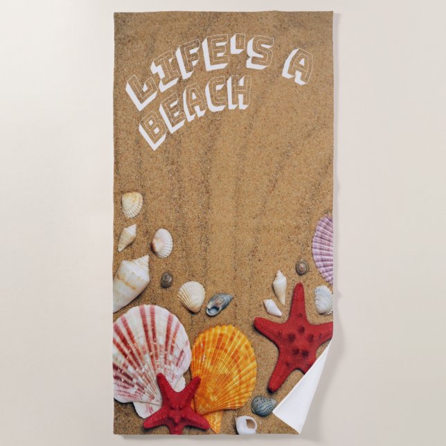 Das Leben ist ein Sommerstrand Strandtuch (Vorderseite)