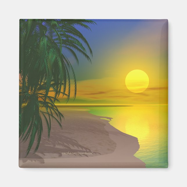 Das Leben ist ein Sonnenstrand Magnet (Vorne)