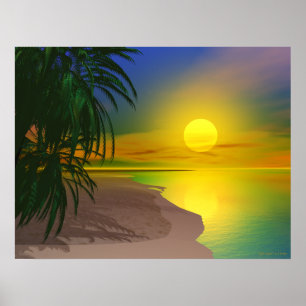 Das Leben ist ein Sonnenstrand Poster