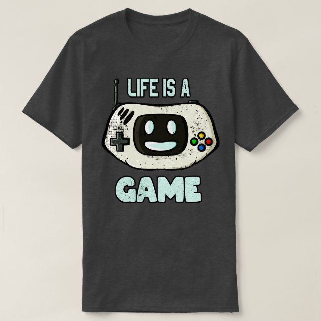 Das Leben ist ein Spiel auf der Spielekonsole T-Shirt (Design vorne)