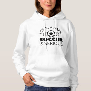 Das Leben ist ein Spiel Fußball ist ernst Hoodie