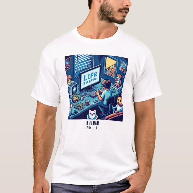 Das Leben ist ein Spiel. #Part2 (8bit) (Gamer-Shir T-Shirt (Vorderseite)