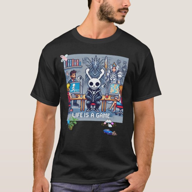 Das Leben ist ein Spiel. #Part2 (8bit) (Gamer-Shir T-Shirt (Vorderseite)