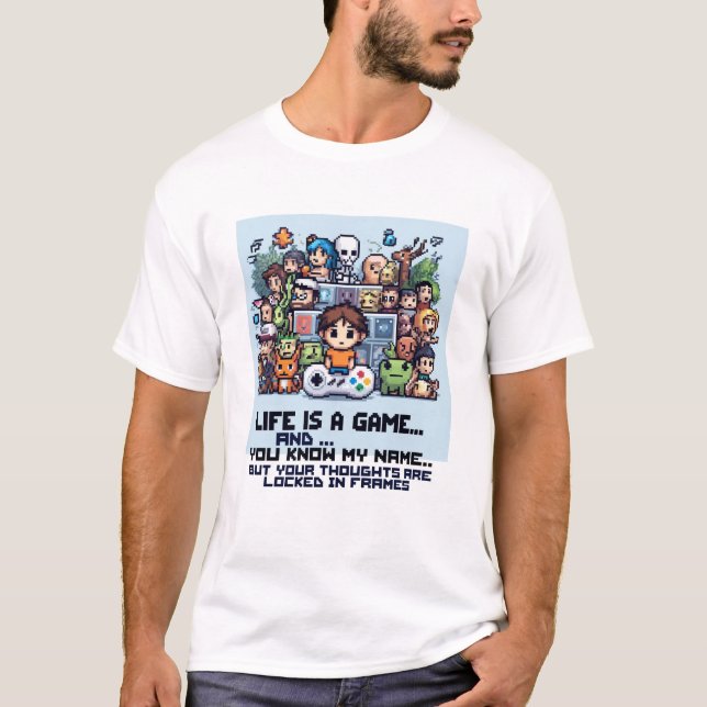 Das Leben ist ein Spiel. #Part2 (8bit) (Gamer-Shir T-Shirt (Vorderseite)