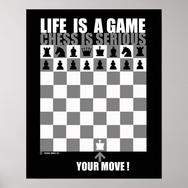 Das Leben ist ein Spiel, Schach ernst Poster (Vorne)