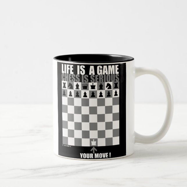 Das Leben ist ein Spiel, Schach ist ernst (c), Zweifarbige Tasse (Rechts)