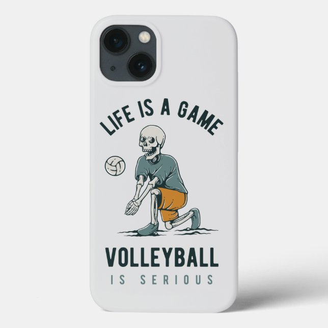 Das Leben ist ein Spiel Volleyball ist ernst Case-Mate iPhone Hülle (Rückseite)