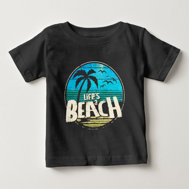 Das Leben ist ein Strand Baby T-shirt (Vorderseite)
