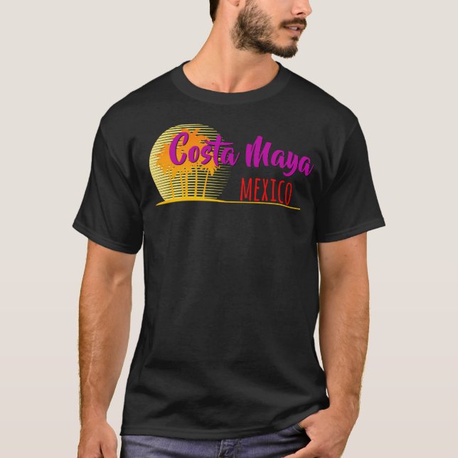Das Leben ist ein Strand Costa Maya Mexiko T-Shirt (Vorderseite)