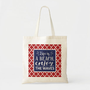 Das Leben ist ein Strand - Nautical Coastal Beach Tragetasche