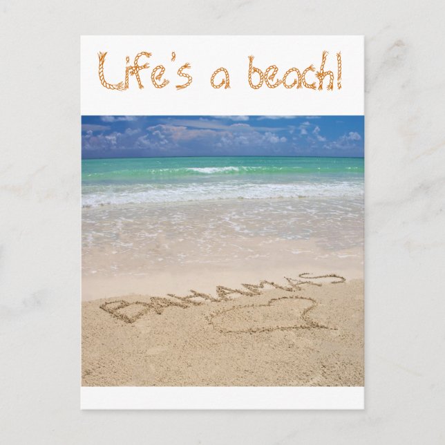 Das Leben ist ein Strand Postkarte (Vorderseite)
