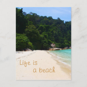 Das Leben ist ein Strand Postkarte